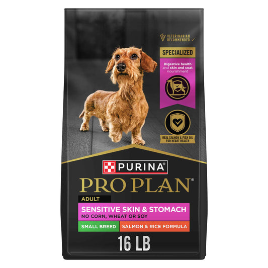 Pro Plan Small Breed Dry Dog Food, Sensitive Skin & Stomach, Salmon & Rice 7.26 kg 🍁 All In One Marketplace Canada