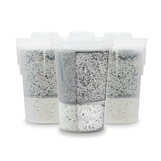 Santevia MINA Alkaline Fluoride Water Filter Value Pack | 3-Pack At Home Water Pitcher Filter Adds Minerals and Makes Alkaline Water | Fluoride, Chlorine & Lead Filteration | American Filtration Media 🍁 All In One Marketplace Canada