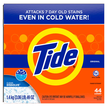 Tide Powder Laundry Detergent, Original Scent, 44 Loads, 1.4 kg 🍁 All In One Marketplace Canada
