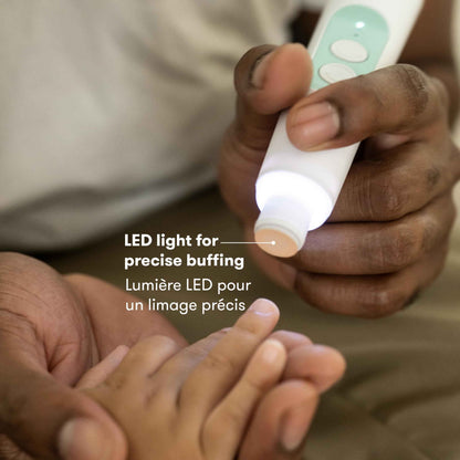 Frida Baby Electric Nail Trimmer, Safe + Easy Electric Nail File Baby Nail Clipper + Nail Trimmer Kit for Newborn, Toddler, or Children's Fingernails/Toenails, 4 Buffer Pads, LED Light, Storage Case 🍁 All In One Marketplace Canada