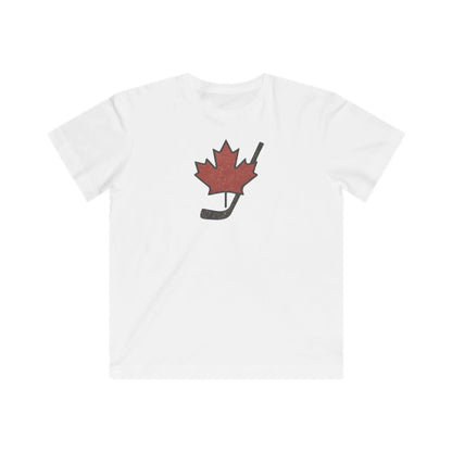 Vintage Canada Maple Leaf T-Shirt Youth Distressed Graphic Tee for Hockey Fans