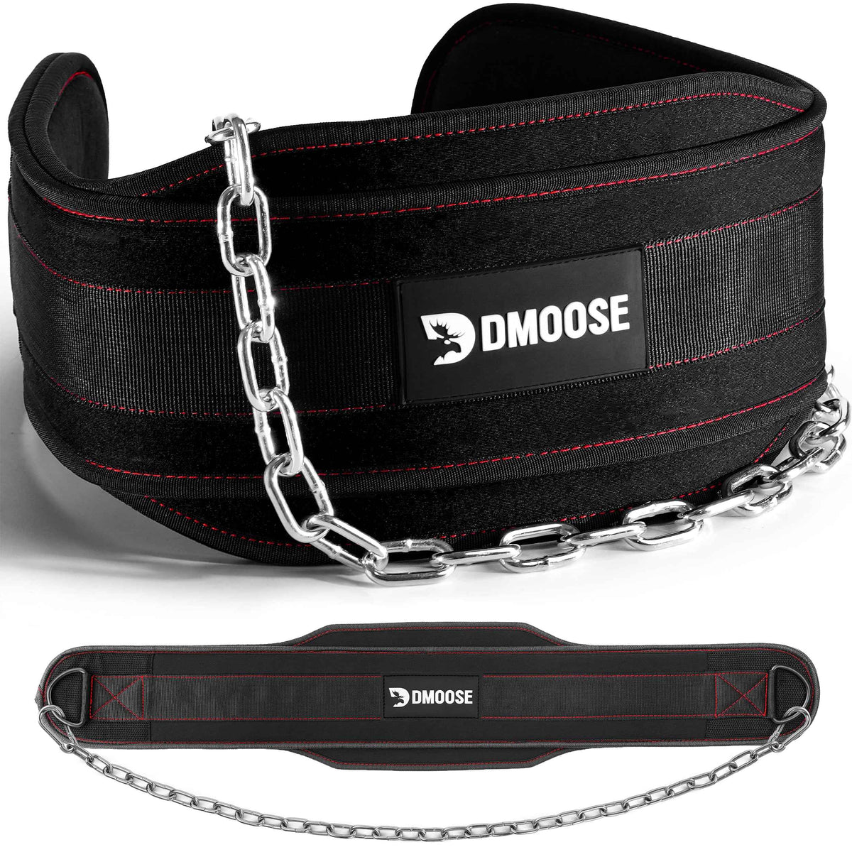 DMoose Dip Belt for Weightlifting, Weight Belt with Chain for Pullup, Gym Lifting Belt for Powerlifting, Squat, Bodybuilding, Heavy Duty Steel, Workout Belt with Comfortable Neoprene Support 🍁 All In One Marketplace Canada