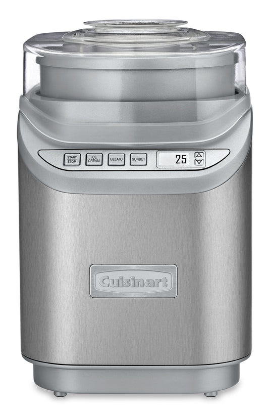 Cuisinart Ice Cream Maker Machine w/Countdown Timer, Stainless Steel, 2 qt 🍁 All In One Marketplace Canada
