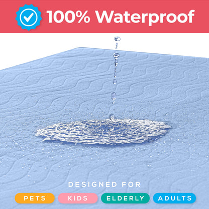 Utopia Bedding (Pack of 4) Waterproof Incontinence Pads Quilted Washable & Absorbent Bed Pad for Adults and Kids 34 x 36 inches (Blue) 🍁 All In One Marketplace Canada