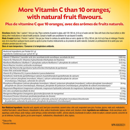 Emergen-C® Raspberry (30 Count), 1000mg Vitamin C / Electrolytes / B Vitamins Mineral Supplement 🍁 All In One Marketplace Canada