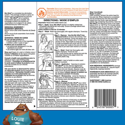 Nix Ultra, Kills Lice, Pesticide Free (With Lice Comb) - 1pk (59mL) - Effective Head Lice Treatment 🍁 All In One Marketplace Canada