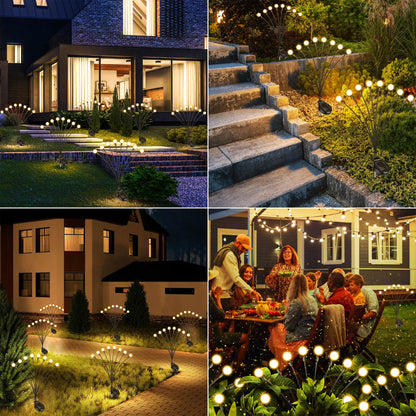 iBaycon 8 Pack Solar Firefly Lights Garden Pathway Outdoor Decor Warm White 🍁 All In One Marketplace Canada