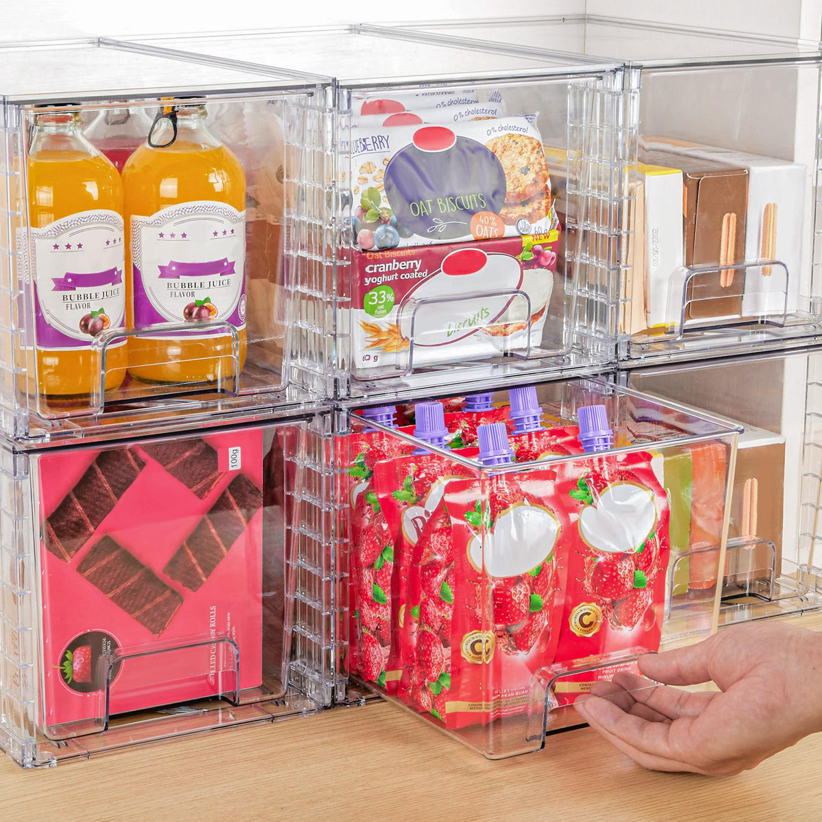 Vtopmart 4 Pack Large Stackable Storage Drawers,Clear Acrylic Drawer Organizers with Handles, Easily Assemble for Bathroom,Kitchen Undersink,Cabinet,Closet,Makeup,Pantry Organization and Storage 🍁 All In One Marketplace Canada