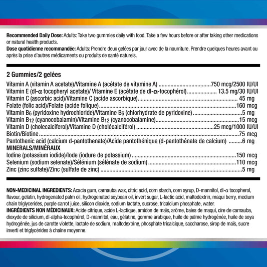 Centrum Men MultiGummies, Multivitamins/Minerals Gummies, Cherry, Berry, and Apple Flavours, 130 Count (Packaging May Vary) 🍁 All In One Marketplace Canada