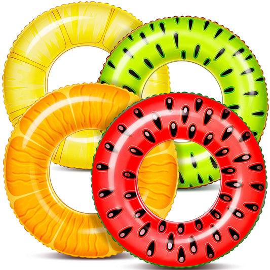 Sloosh 4 Pack Inflatable Pool Floats Pool Rings Swimming Tubes Swimming Toys Beach Swimming Party Toys for Kids and Adults 🍁 All In One Marketplace Canada