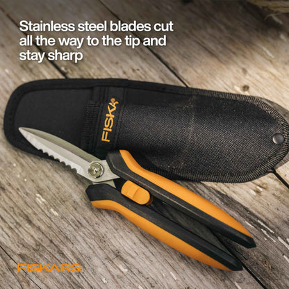 Fiskars Pruning Shears for Gardening, Multipurpose 8" Garden Shears with Sheath and SoftGrip Handle, Great for Cutting Nursery Pots, Bags, and Wire 🍁 All In One Marketplace Canada