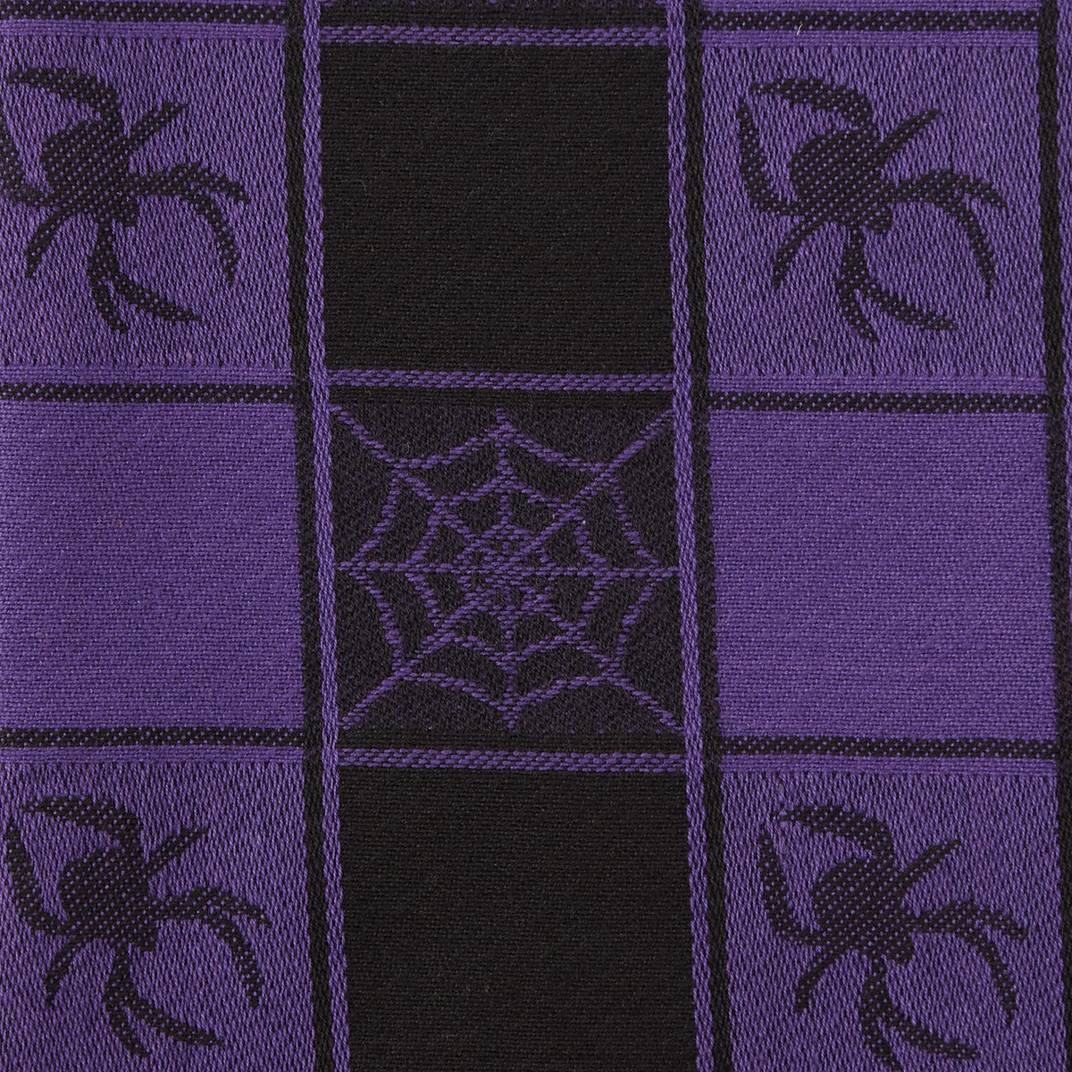 DII Happy Halloween Dishtowel Collection Embellished Cotton Kitchen Hand Towel Set, 18x28, Haunted Buffalo Check, 3 Count