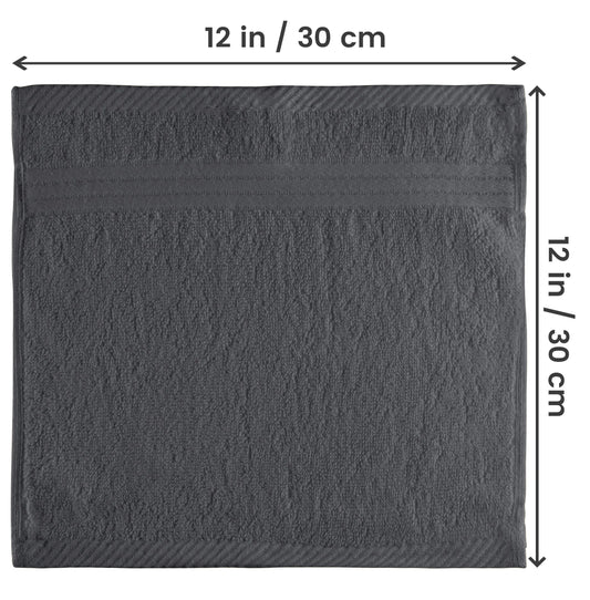 Utopia Towels 12 Pack Premium Wash Cloths Set, 12 by 12 Inches, 100% Cotton Ring Spun, Highly Absorbent and Soft Feel Washcloths for Bathroom, Spa, Gym, and Face, Grey 🍁 All In One Marketplace Canada