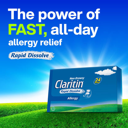 Claritin Rapid Dissolve Allergy Medicine, 24-Hour Non-Drowsy Relief 10 mg, 50 Tablets 🍁 All In One Marketplace Canada