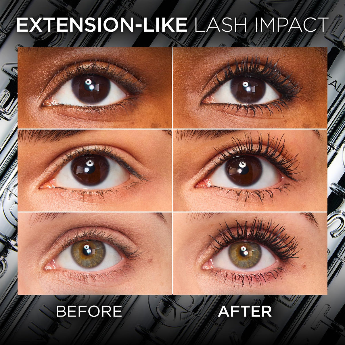 L’Oréal Paris Extensionist Mascara, Lengthening Mascara, Extension-like Length & Volume, For Sensitive Eyes, Clump-Free, Blackest Black WSH, 9.9 mL 🍁 All In One Marketplace Canada