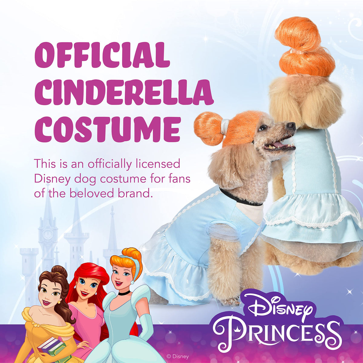 Disney for Pets Halloween Disney Princess Cinderella Costume - Large | Disney Princess Halloween Costumes for Dogs, Officially Licensed Disney Dog Halloween Costume