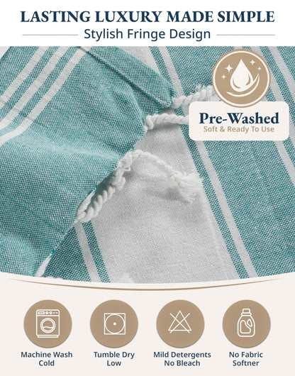Lane Linen Turkish Beach Towels Set of 6, Oversized Beach Towel, Lightweight Beach Essentials for Women, Large Pool Towel, Absorbent & Quick Dry, Sand Free Beach Towel, 39"x71" - Tropical Breeze 🍁 All In One Marketplace Canada