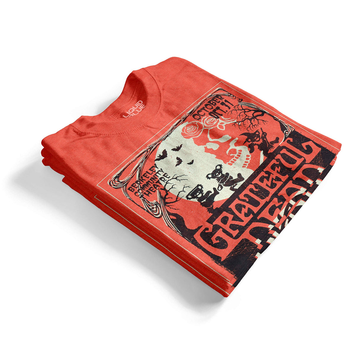 Liquid Blue Grateful Dead Berkeley Moon Live Halloween Ss Tee, Orange, X-Large