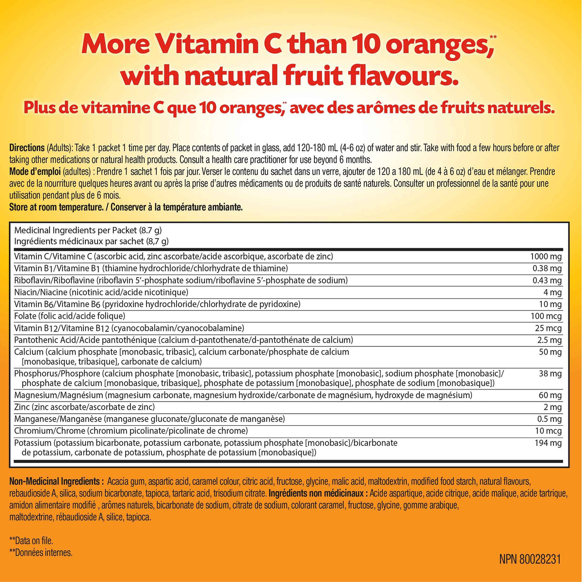 Emergen-C Immune Support Fizzy Drink Mix, A Boost of Vitamins and Minerals, Acai Berry, 30 Sachets 🍁 All In One Marketplace Canada