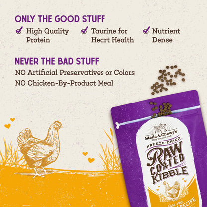 Stella & Chewy’s Raw Coated Premium Kibble Cat Food – Grain Free, Protein Rich Meals – Cage-Free Chicken Recipe – 1.13 kilograms 🍁 All In One Marketplace Canada