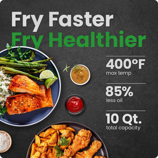 CHEFMAN Multifunctional Digital AirFryer+ Rotisserie,Dehydrator, Convection Oven17 Touch Screen Presets Fry,Roast,Dehydrate, Bake, XL 10L Family Size,Auto Shutoff,Large Easy-View Window Black,10 Quart 🍁 All In One Marketplace Canada