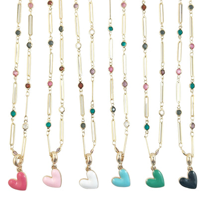 Heart Pop Necklace - Blue Belle