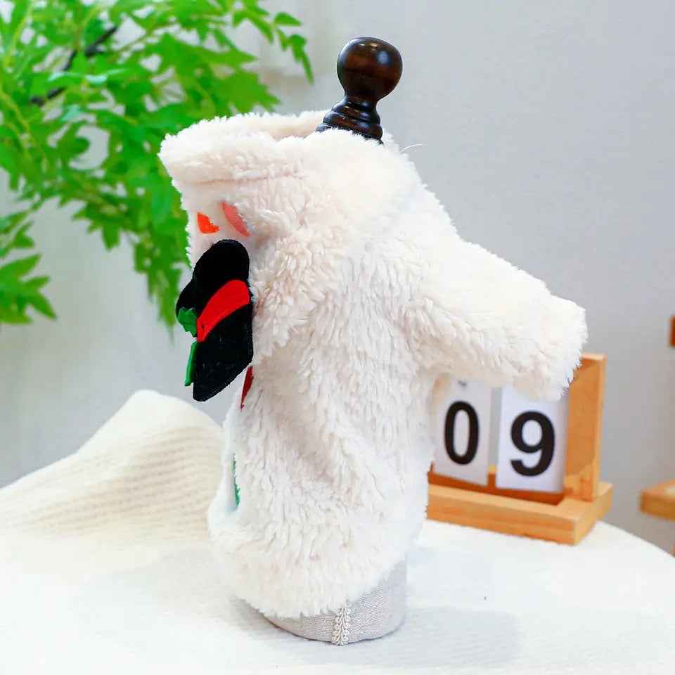 Frosty Friends Dog Hoodie Sweater | Holiday Dog Hoodie