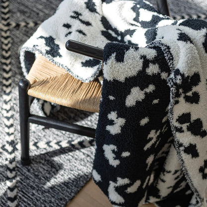 Tap Shoe & Baby's Breath Cow Print Extended Throw