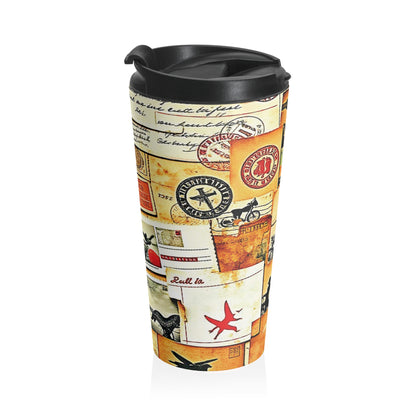 Vintage Travel Collage Stainless Steel Travel Mug