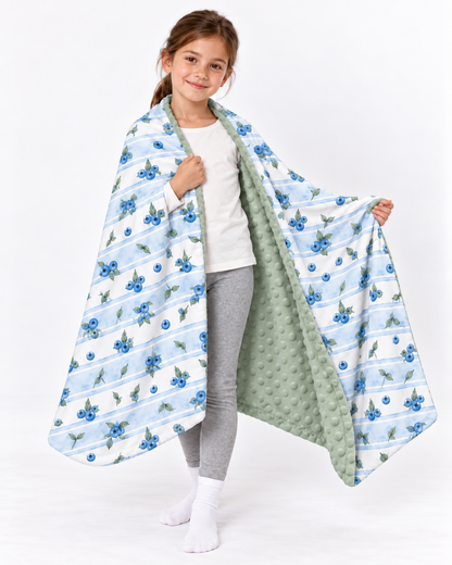 Couverture minky bleuet 🫐 moyenne