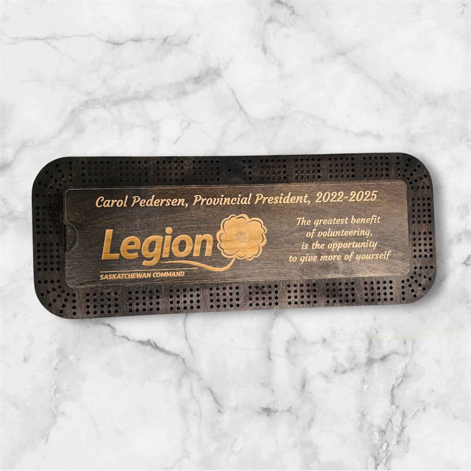Personalized Cribbage Board with Card and Pegs Storage,Rectangular Size,With Scoring Panel