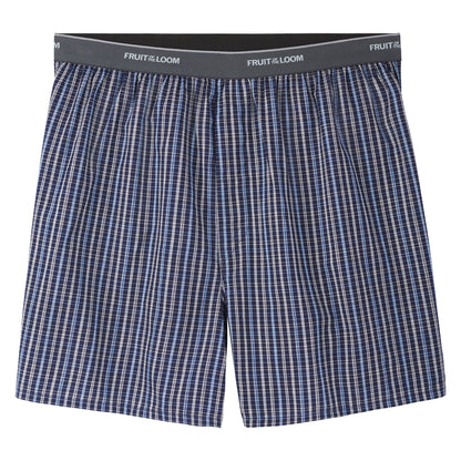 Fruit of the Loom Men's 5 Pack Exposed Waistband Assorted, Blues Boxer, Size Small 🍁 All In One Marketplace Canada