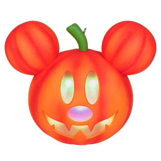 Hallmark Keepsake Halloween Ornament 2023, Disney Mickey Mouse Mysterious Mickey Jack-o'-Lantern with Light, Gifts for Disney Fans