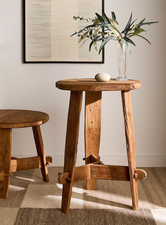 Table d'appoint Rembrandt en teck recyclé