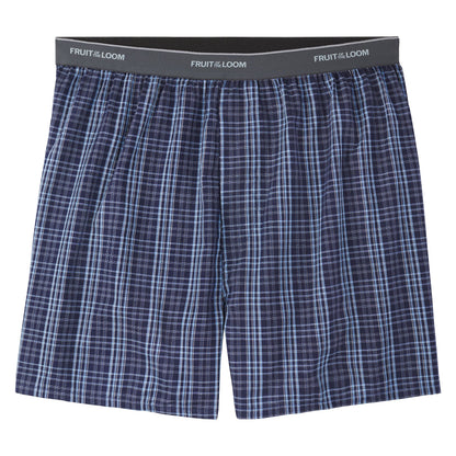 Fruit of the Loom Men's 5 Pack Exposed Waistband Assorted, Blues Boxer, Size Small 🍁 All In One Marketplace Canada