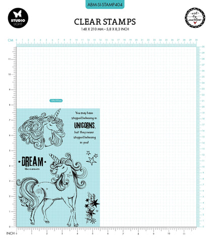 ABM Clear Stamp Unicorn Dream Signature Collection 197x139x3mm 6 PC nr.404
