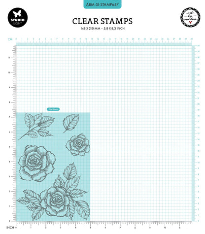 ABM Clear Stamp Garden Romance Signature Collection 5 PC