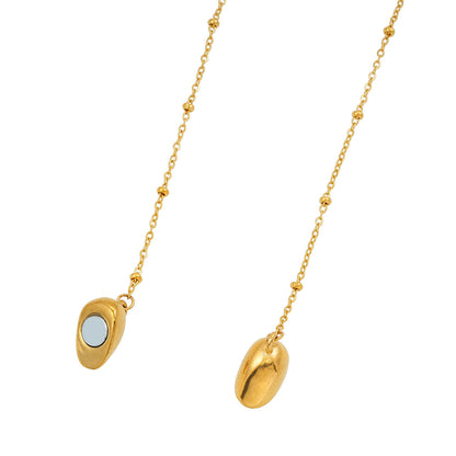 ABNA Gold: Together Forever Beaded Necklace – Separable Magnetic Mini Heart Pendant