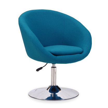 Chandra Swivel Adjustable Faux Leather Accent/Office Chair - Blue