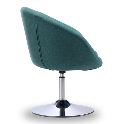 Chandra Swivel Adjustable Faux Leather Accent/Office Chair - Teal Blue
