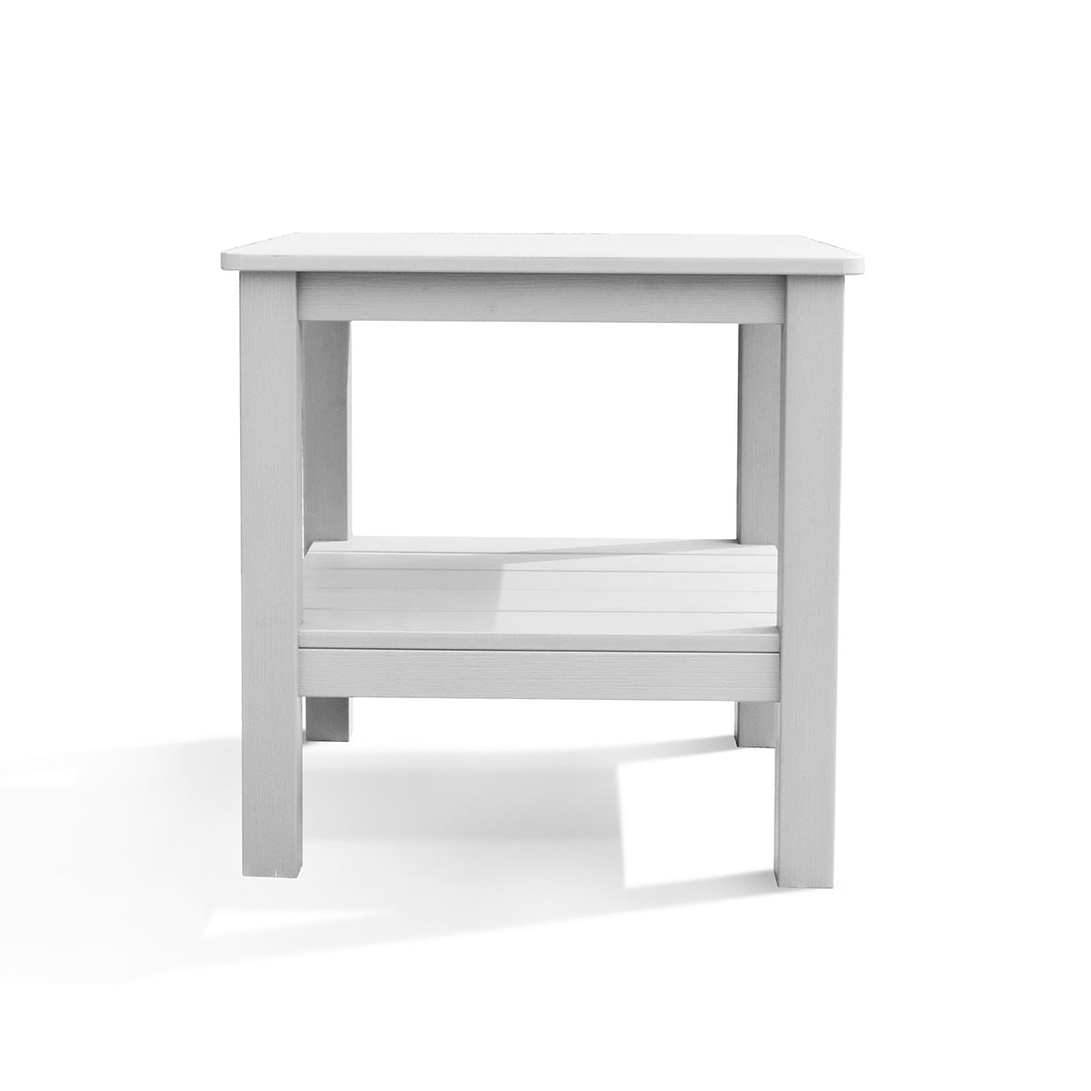 Polymer Outdoor End Table with Shelf - AURABAGS SHOP