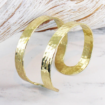 Double Bar Metal Cuff - Gold Colour