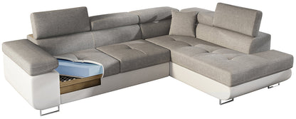 Anton Storage Sleeper Sectional Sofa - Beige