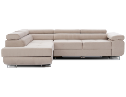 Anton Storage Sleeper Sectional Sofa - Beige