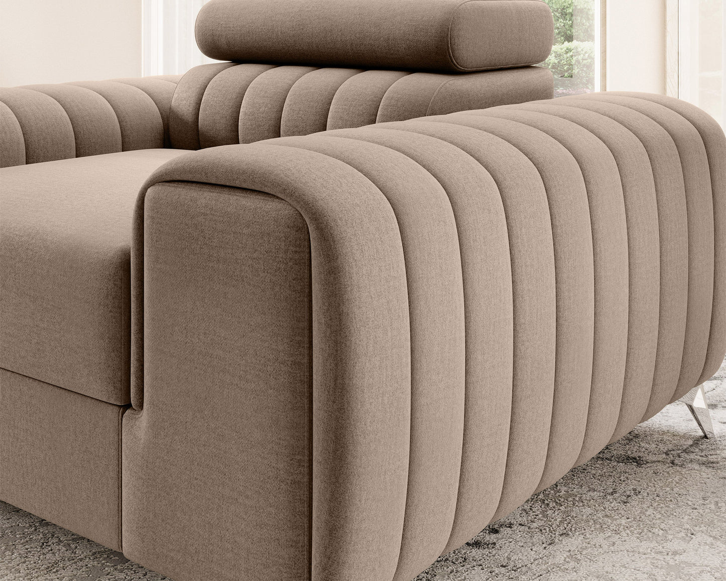 Laurence Modern Accent Chair - Beige