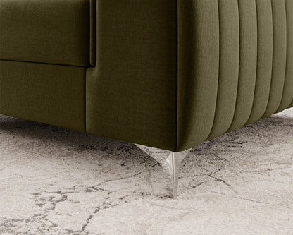 Laurence Modern Accent Chair - Olive Green