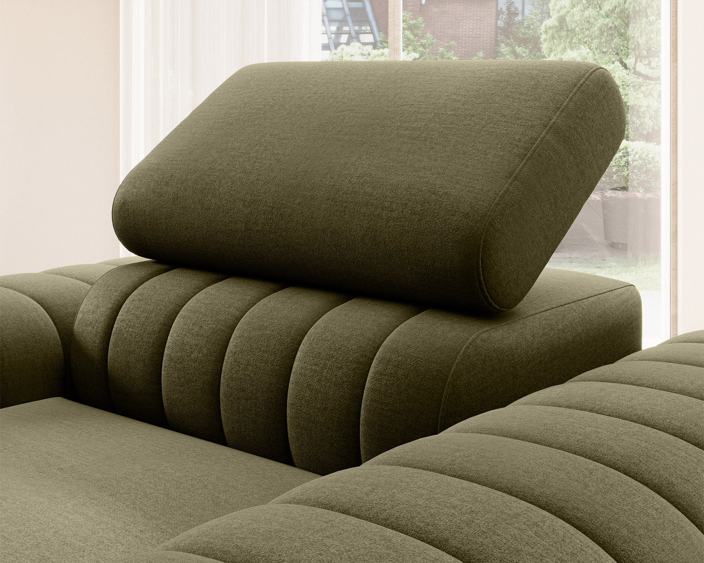 Laurence Modern Accent Chair - Olive Green