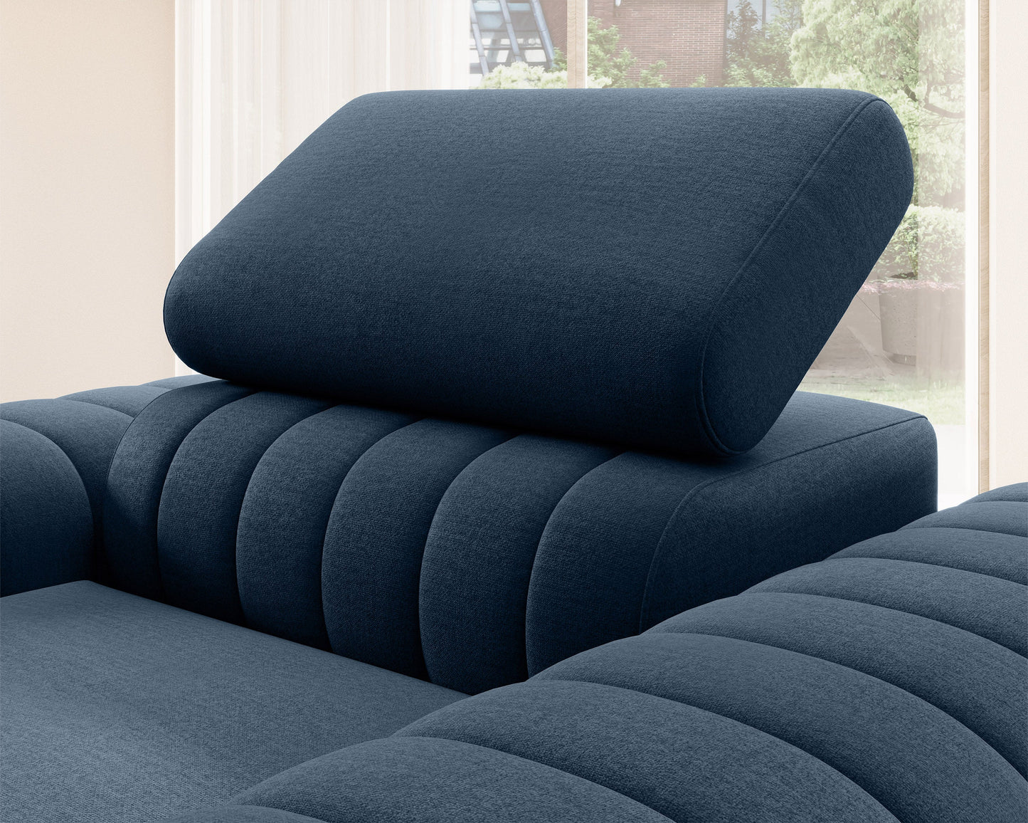 Laurence Modern Accent Chair - Navy Blue