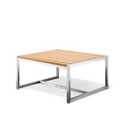 Pine Stainless Steel & Teak Outdoor Sling 2 Chairs Bistro Set - AURABAGS SHOP