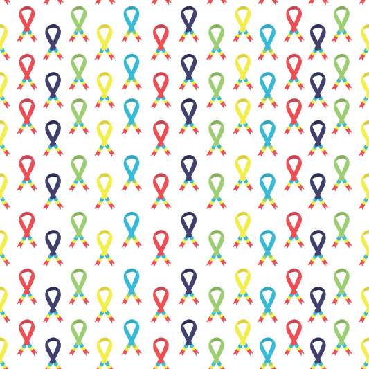Autism Ribbon Prints Adhesive Vinyl